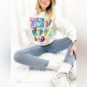 Vintage the rolling stones crewneck sweater size M